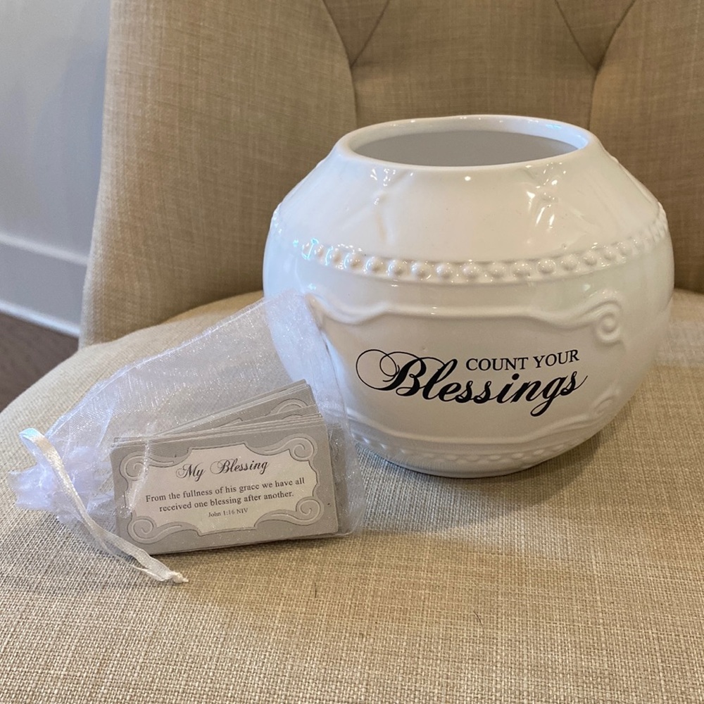 Count your blessings keepsake jar